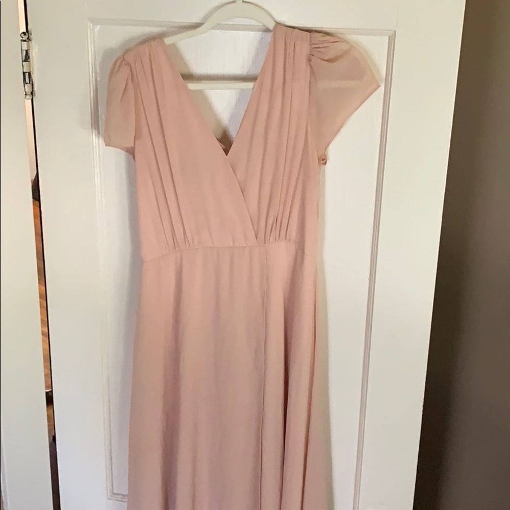 Blush bridesmaids dress